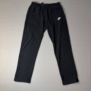 Nike Mens Club Cozy Fleece Sweatpants Black Straight Leg Joggers Size M
